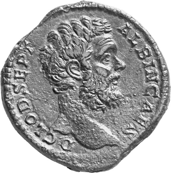 RIC IV Clodius Albinus 52A Clodius Albinus obverse, Head of Clodius Albinus, bare, right