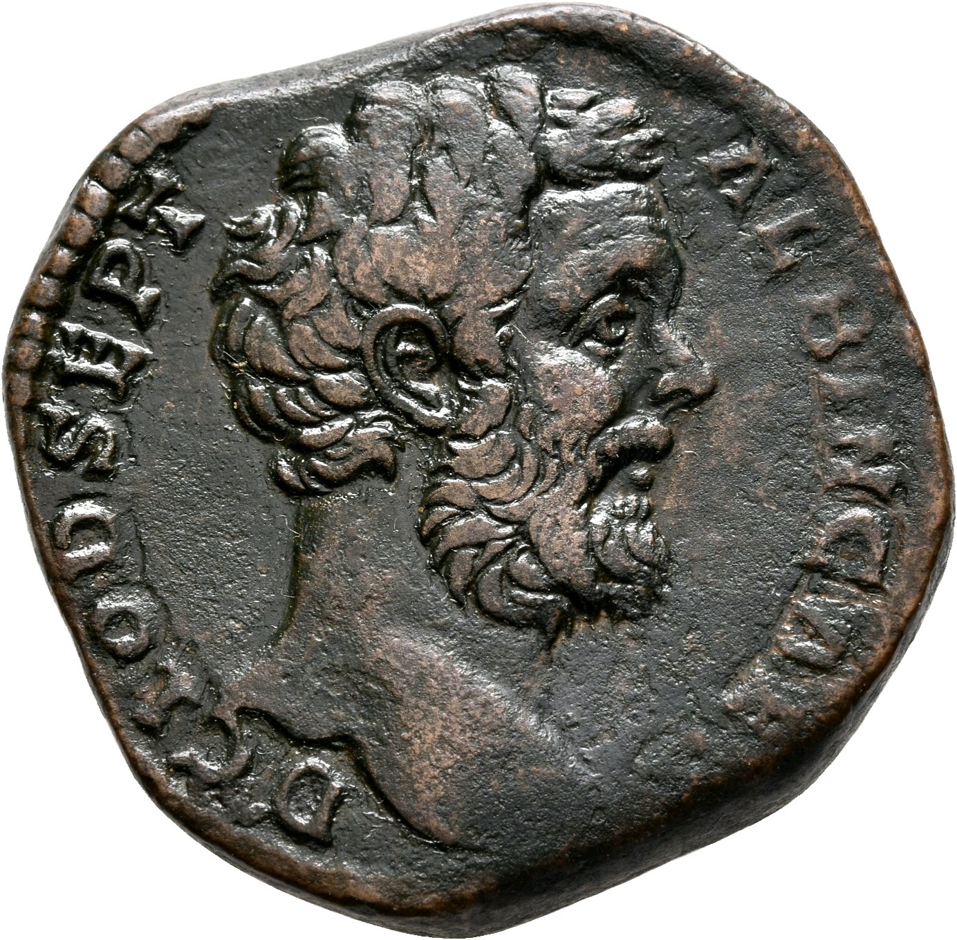 RIC IV Clodius Albinus 52B Clodius Albinus obverse, Head of Clodius Albinus, bare, right