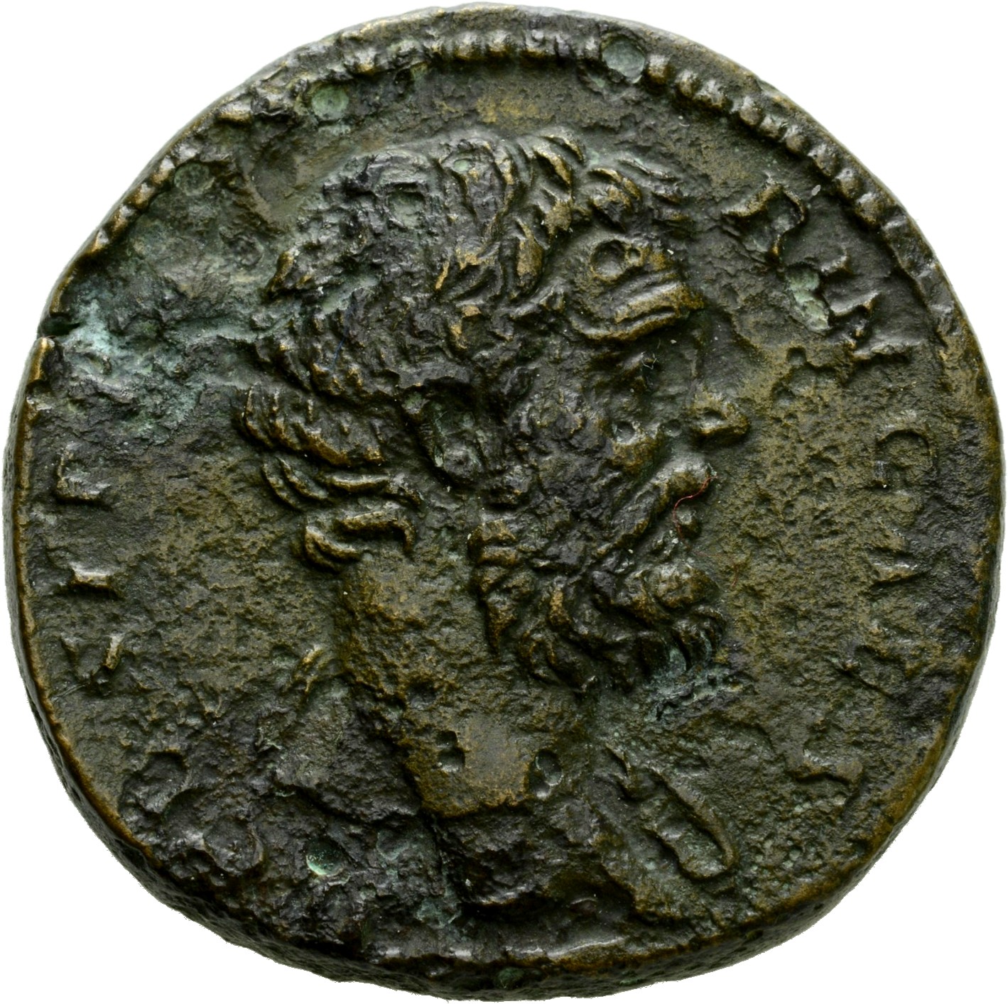 RIC IV Clodius Albinus 52C Clodius Albinus obverse, Bust of Clodius Albinus, bare-headed, draped on left shoulder, right