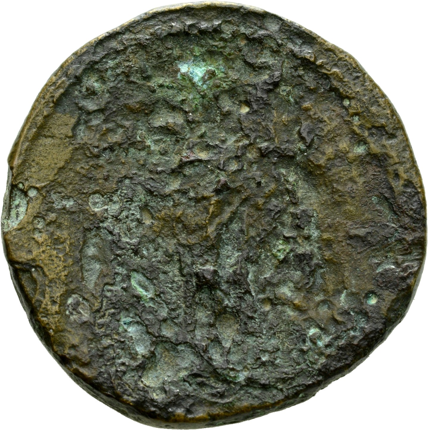 RIC IV Clodius Albinus 52C Clodius Albinus reverse, Felicitas, draped, standing left, holding caduceus in right hand and s...