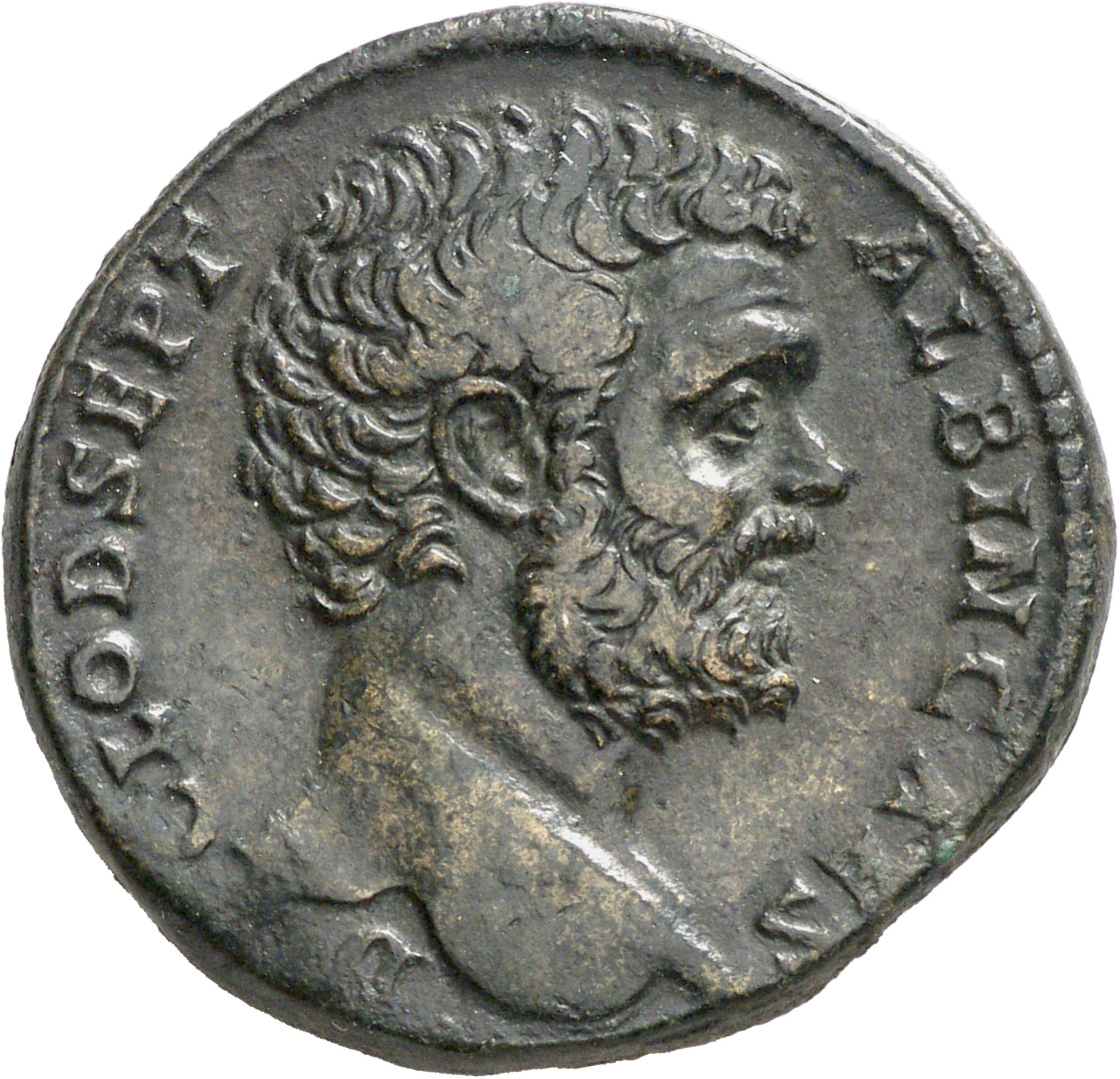 RIC IV Clodius Albinus 54 Clodius Albinus obverse, Kopf des Clodius Albinus nach r.