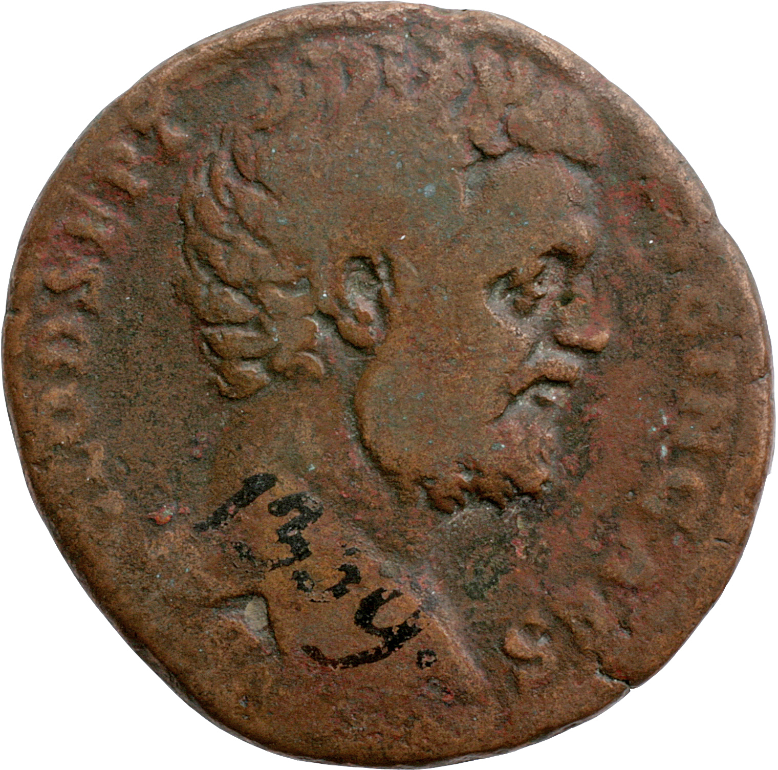 RIC IV Clodius Albinus 54A Clodius Albinus obverse, Head of Clodius Albinus, bare, right