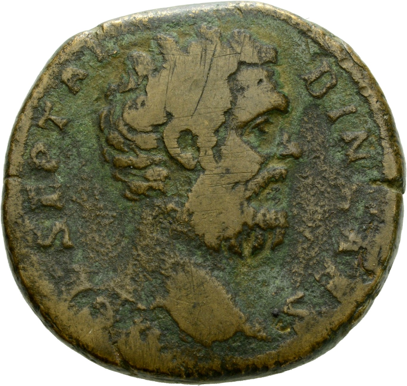 RIC IV Clodius Albinus 56A Clodius Albinus obverse, Head of Clodius Albinus, bare, right