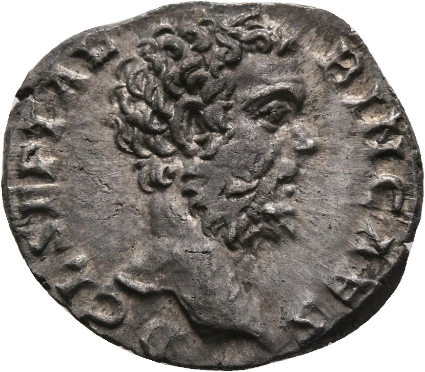 RIC IV Clodius Albinus 8 Clodius Albinus obverse, Head of Clodius Albinus, bare, right