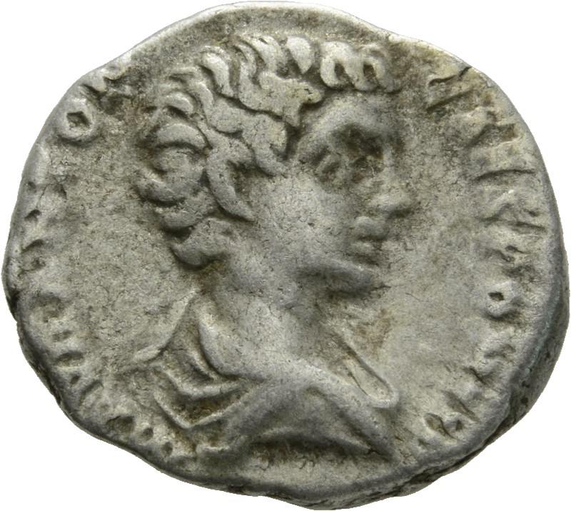 RIC IV Caracalla 11 Caracalla obverse, Bust of Caracalla, bare-headed, draped, right