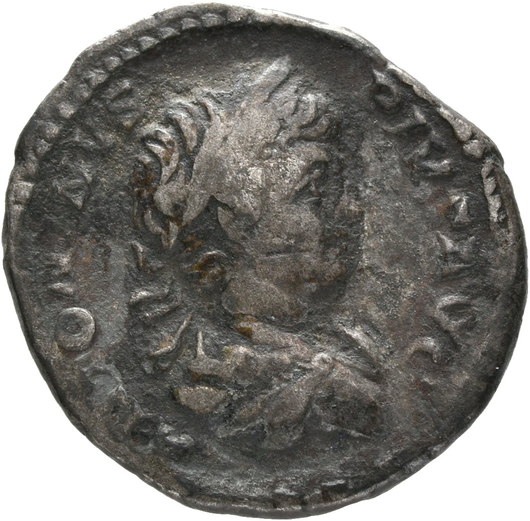 RIC IV Caracalla 141 Caracalla obverse, Bust of Caracalla, laureate, draped, right