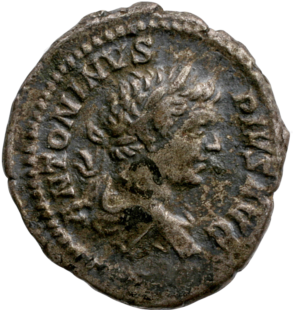 RIC IV Caracalla 144B Caracalla obverse, Bust of Caracalla, laureate, draped, right