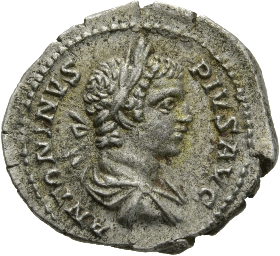 RIC IV Caracalla 150 Caracalla obverse, Bust of Caracalla, laureate, draped, right