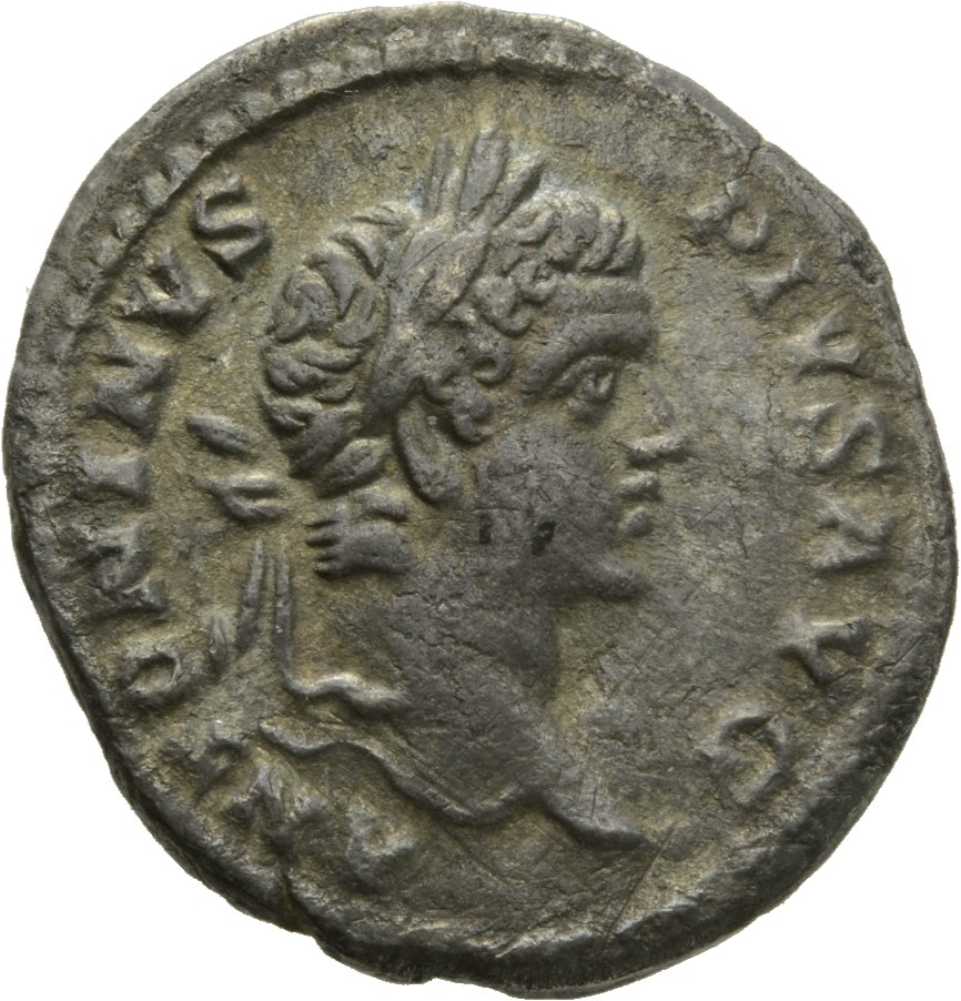 RIC IV Caracalla 171 Caracalla obverse, Head of Caracalla, laureate, right