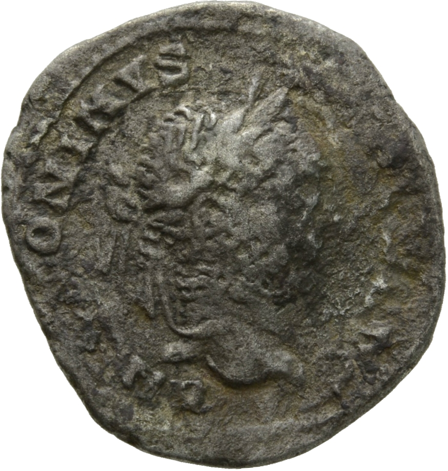 RIC IV Caracalla 183 Caracalla obverse, Head of Caracalla, laureate, right