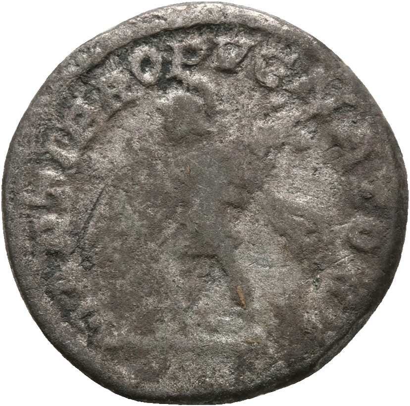RIC IV Caracalla 223 Caracalla reverse, Mars, helmeted, in military attire, hurrying left, holding spear in right hand and...