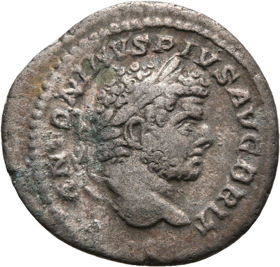 RIC IV Caracalla 223 Caracalla obverse, Head of Caracalla, laureate, bearded, right