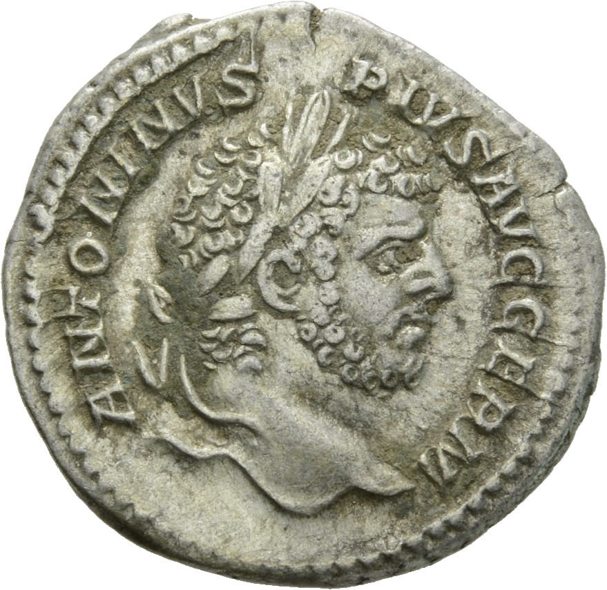 RIC IV Caracalla 238A Caracalla obverse, Head of Caracalla, laureate, right