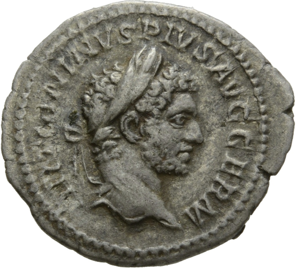 RIC IV Caracalla 240 Caracalla obverse, Head of Caracalla, laureate, right