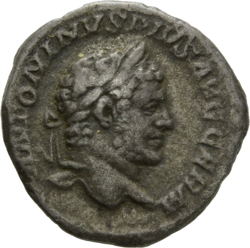 RIC IV Caracalla 246 Caracalla obverse, Head of Caracalla, laureate, right