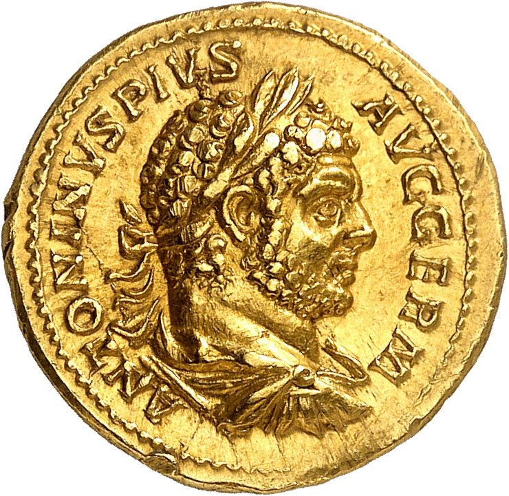 RIC IV Caracalla 248 Caracalla obverse, Bust of Caracalla, laureate, draped, cuirassed, right
