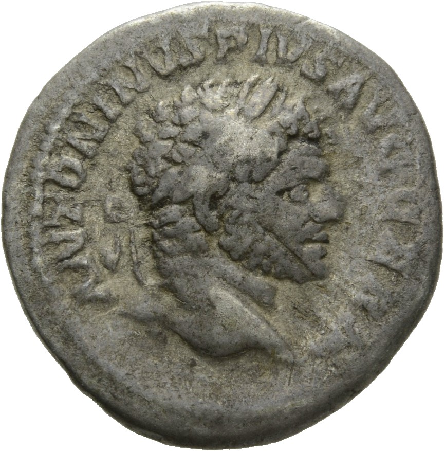 RIC IV Caracalla 251 Caracalla obverse, Head of Caracalla, laureate, right