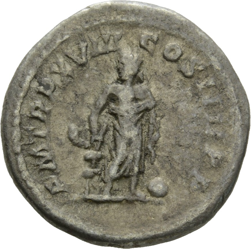RIC IV Caracalla 251 Caracalla reverse, Asclepius, nude to waist, standing left, holding serpent-wreathed wand; to right, ...