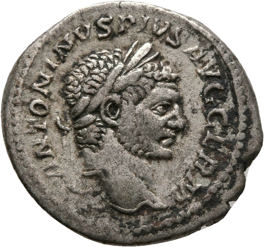 RIC IV Caracalla 264A Caracalla obverse, Head of Caracalla, laureate, right