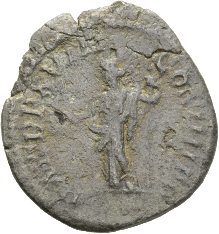 RIC IV Caracalla 268 Caracalla reverse, Pax, draped, standing left, holding branch in right hand and sceptre in left hand