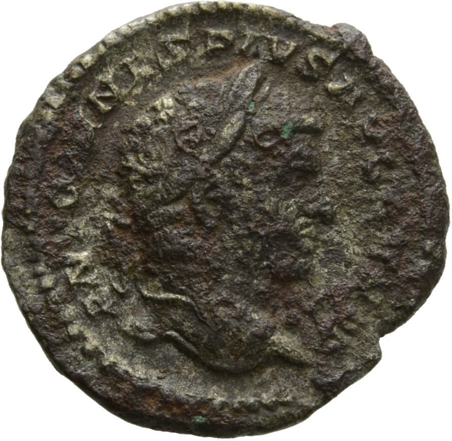 RIC IV Caracalla 280C Caracalla obverse, Head of Caracalla, laureate, right