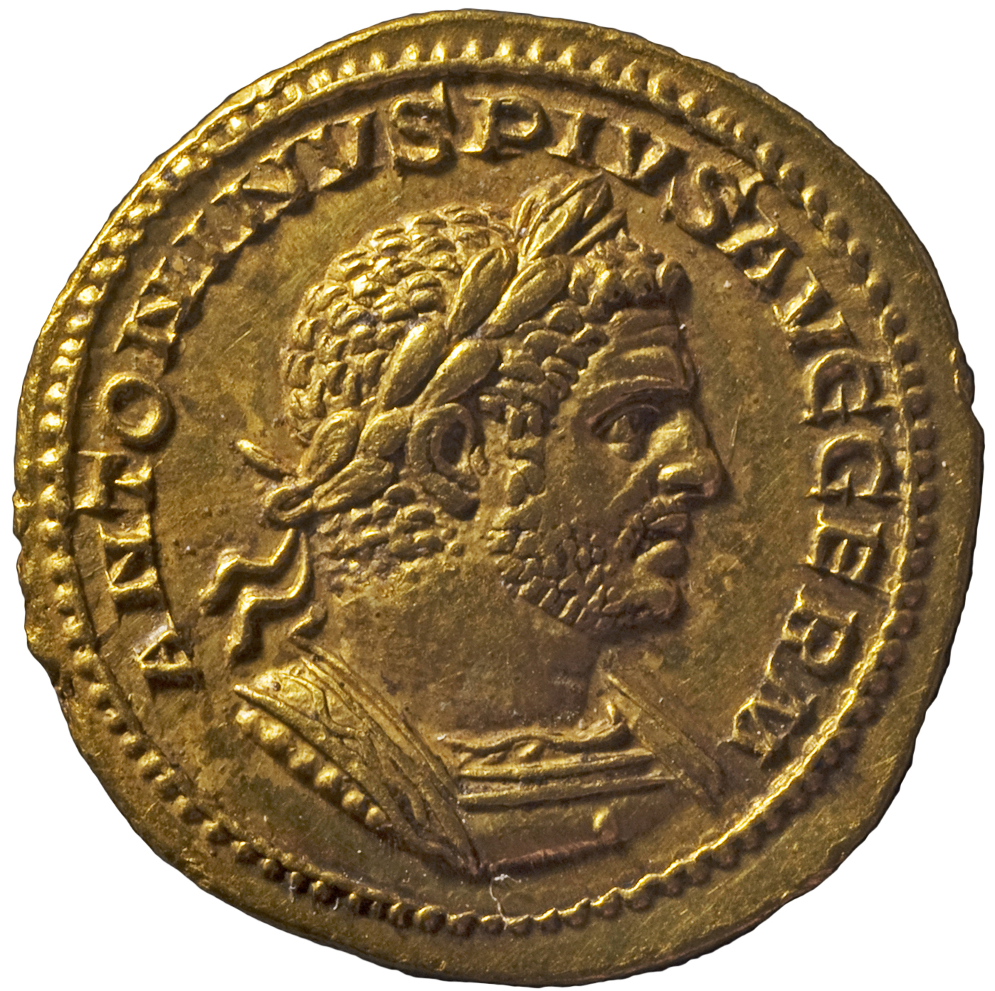 RIC IV Caracalla 289B Caracalla obverse, Bust of Caracalla, laureate, cuirassed, right