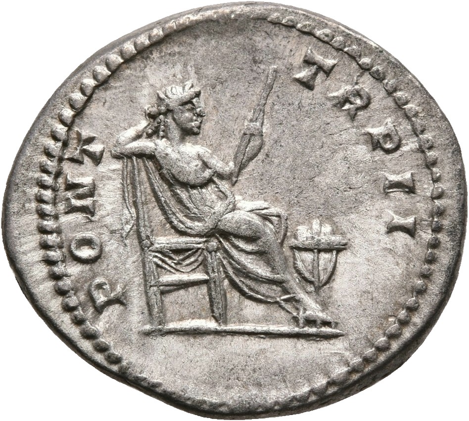 RIC IV Caracalla 29 (denarius) Caracalla reverse, Securitas, draped, seated right on low seat, propping head on right hand...