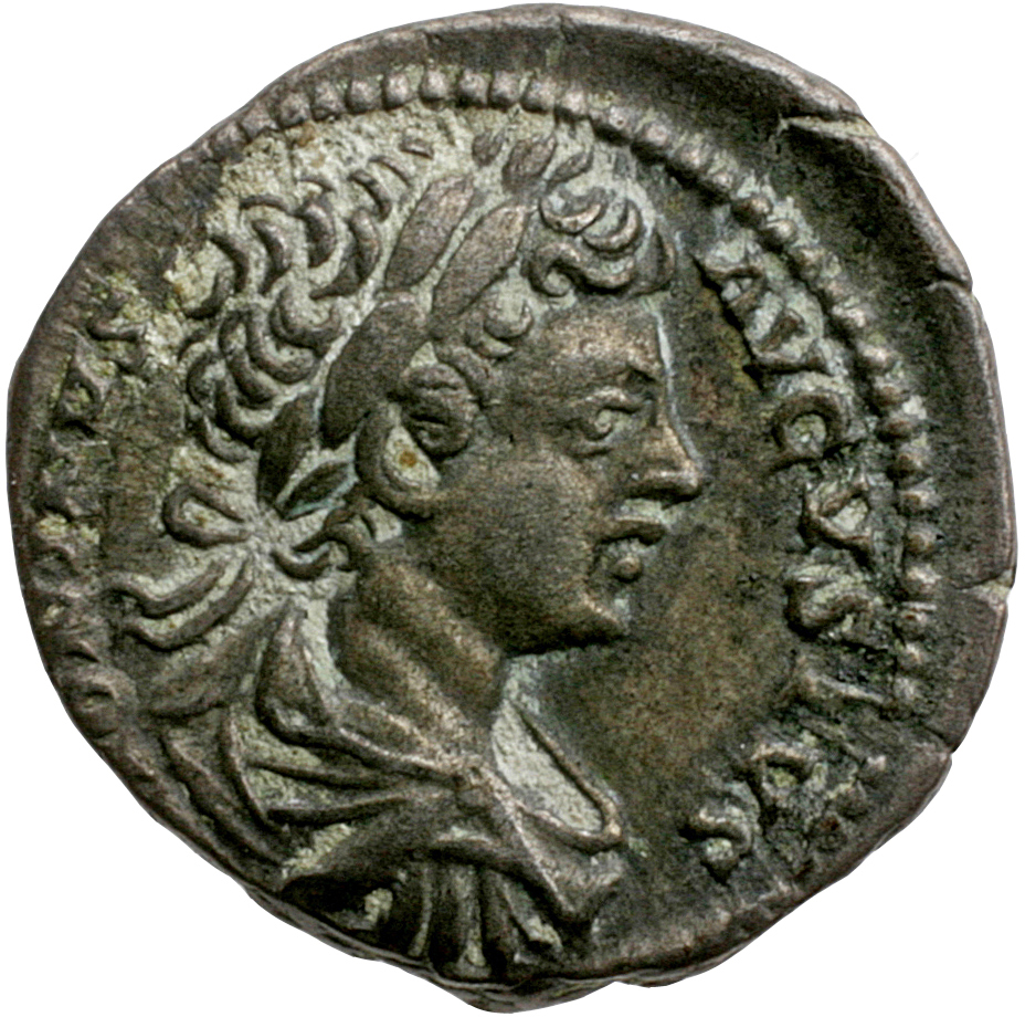 RIC IV Caracalla 30a Caracalla obverse, Bust of Caracalla, laureate, draped, cuirassed, right
