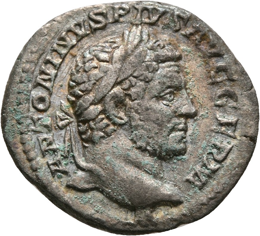 RIC IV Caracalla 312D Caracalla obverse, Head of Caracalla, laureate, right