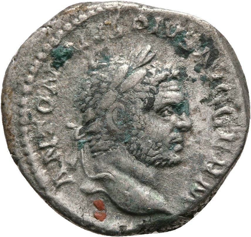 RIC IV Caracalla 312D Caracalla obverse, Head of Caracalla, laureate, right