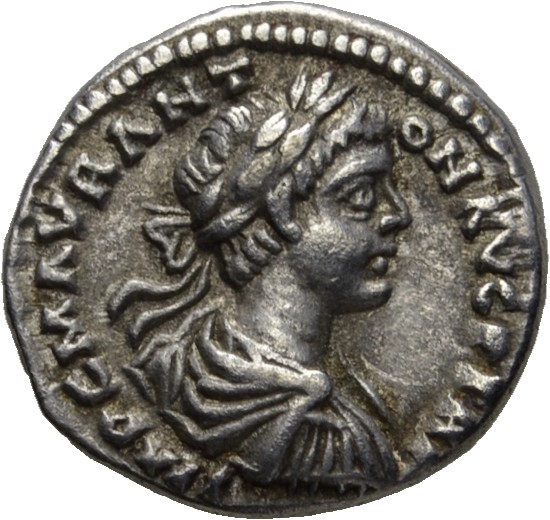 RIC IV Caracalla 335 Caracalla obverse, Bust of Caracalla, laureate, draped, cuirassed, right