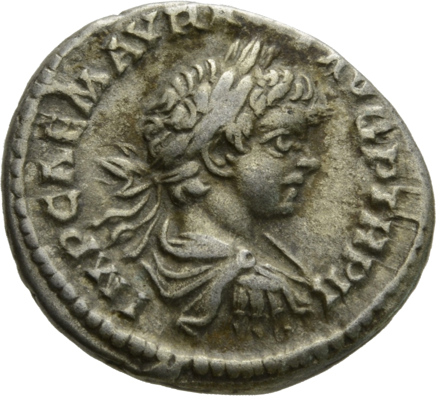 RIC IV Caracalla 339b Caracalla obverse, Bust of Caracalla, laureate, draped, cuirassed, right