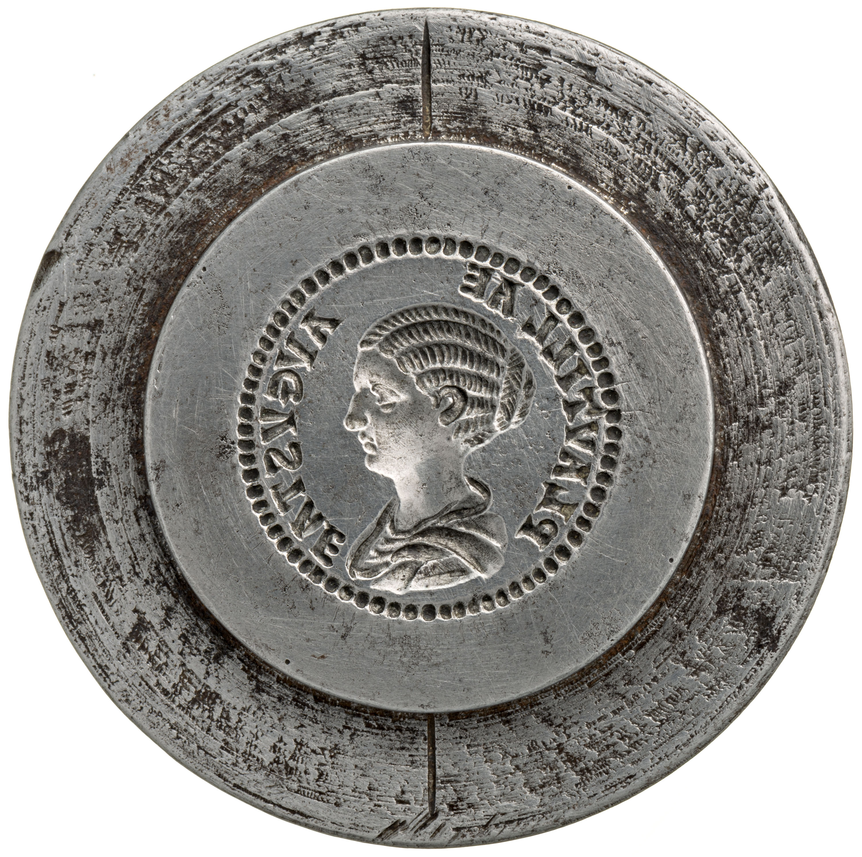RIC IV Caracalla 361 (aureus) Caracalla obverse, Bust of Plautilla, hair coiled in ridges, fastened in bun at back, draped...