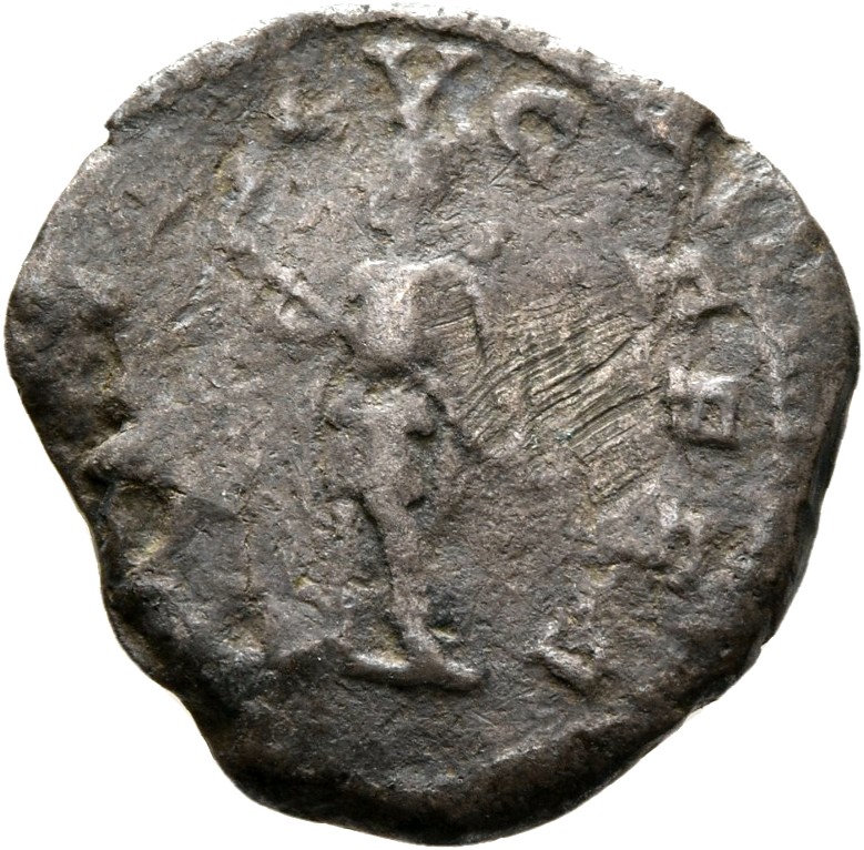 RIC IV Caracalla 366 (denarius) Caracalla reverse, Diana, draped, standing left, holding a torch in both hands