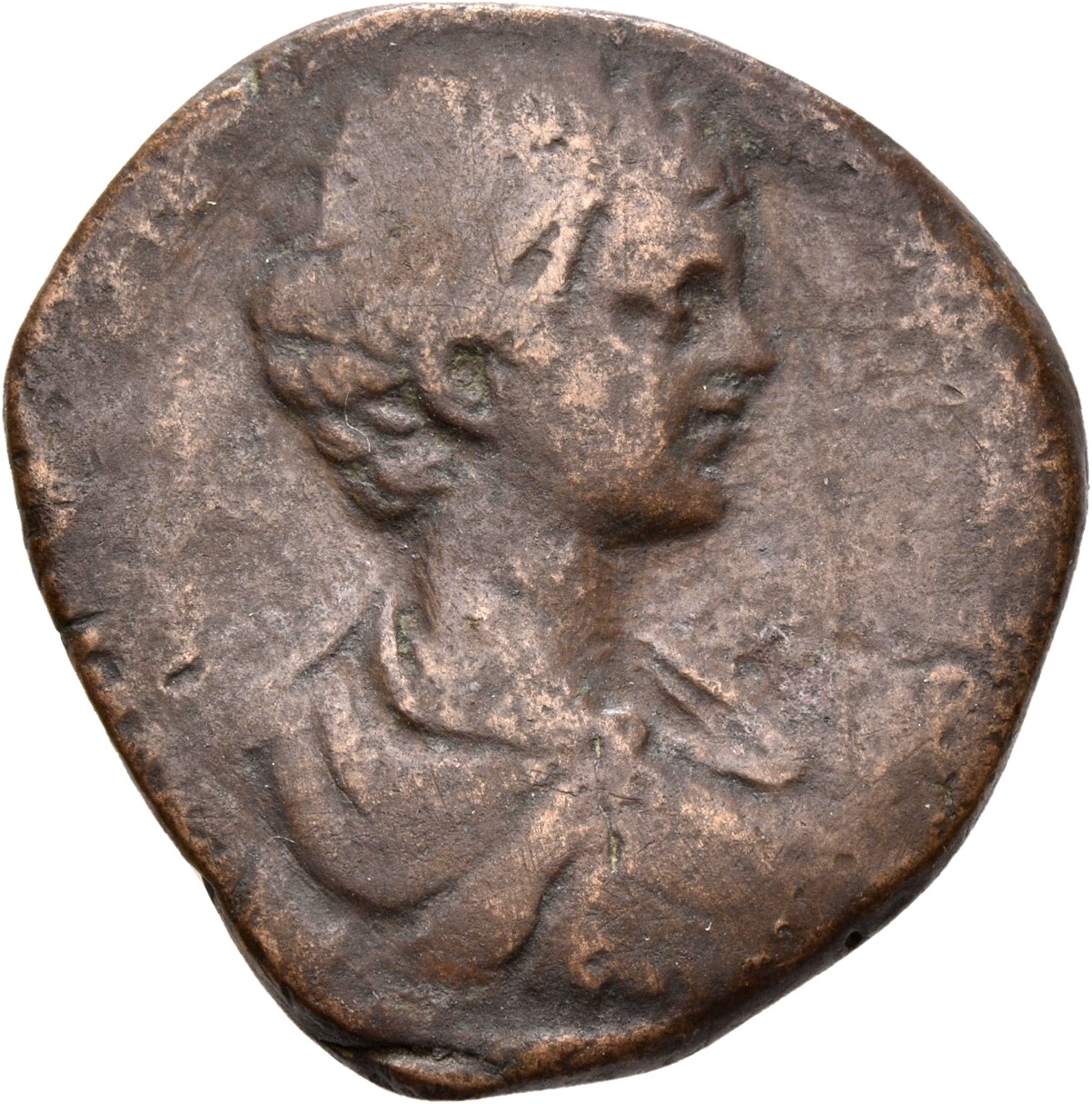 RIC IV Caracalla 398A Caracalla obverse, Bust of Caracalla, bare-headed, draped, cuirassed, right