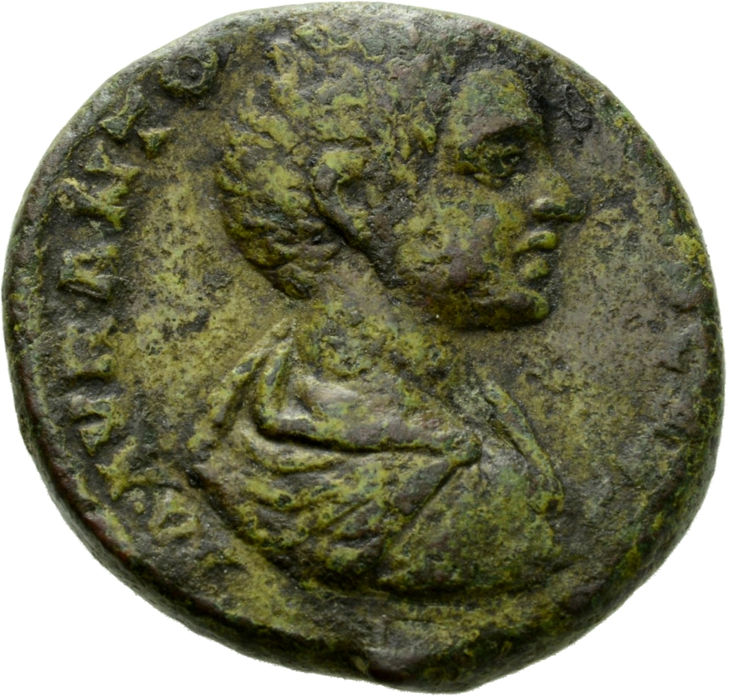 RIC IV Caracalla 404 Caracalla obverse, Bust of Caracalla, bare-headed, draped, right