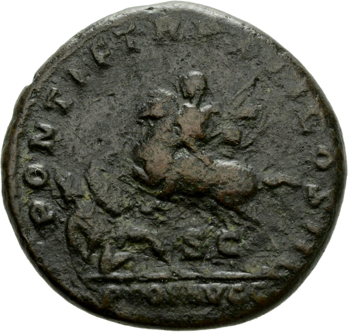 RIC IV Caracalla 449B Caracalla reverse, Caracalla, in military attire, on horse galloping left, brandishing javelin at fa...