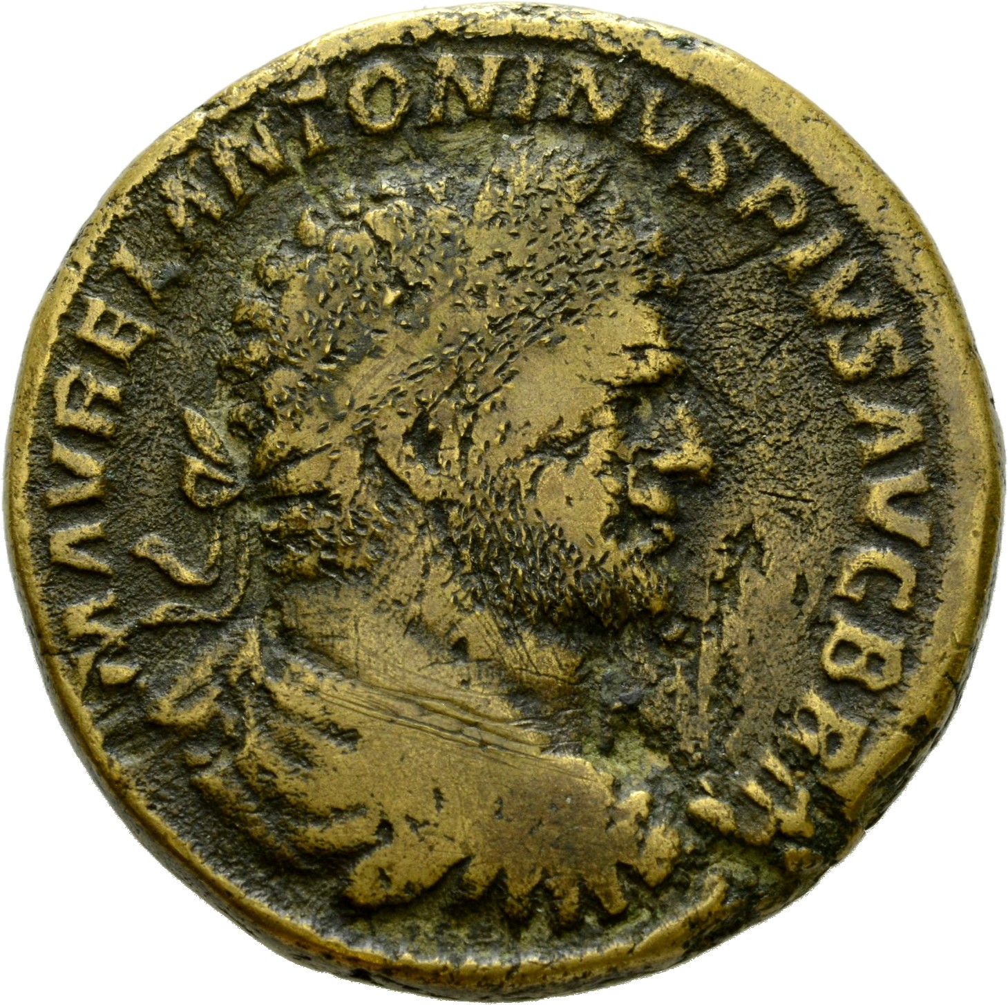 RIC IV Caracalla 498A Caracalla obverse, Bust of Caracalla, laureate, draped, cuirassed, right