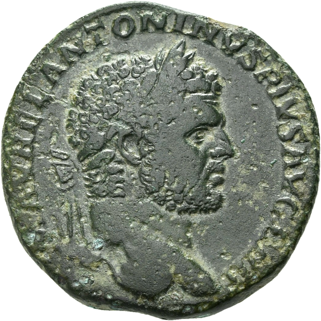 RIC IV Caracalla 498C Caracalla obverse, Head of Caracalla, laureate, right