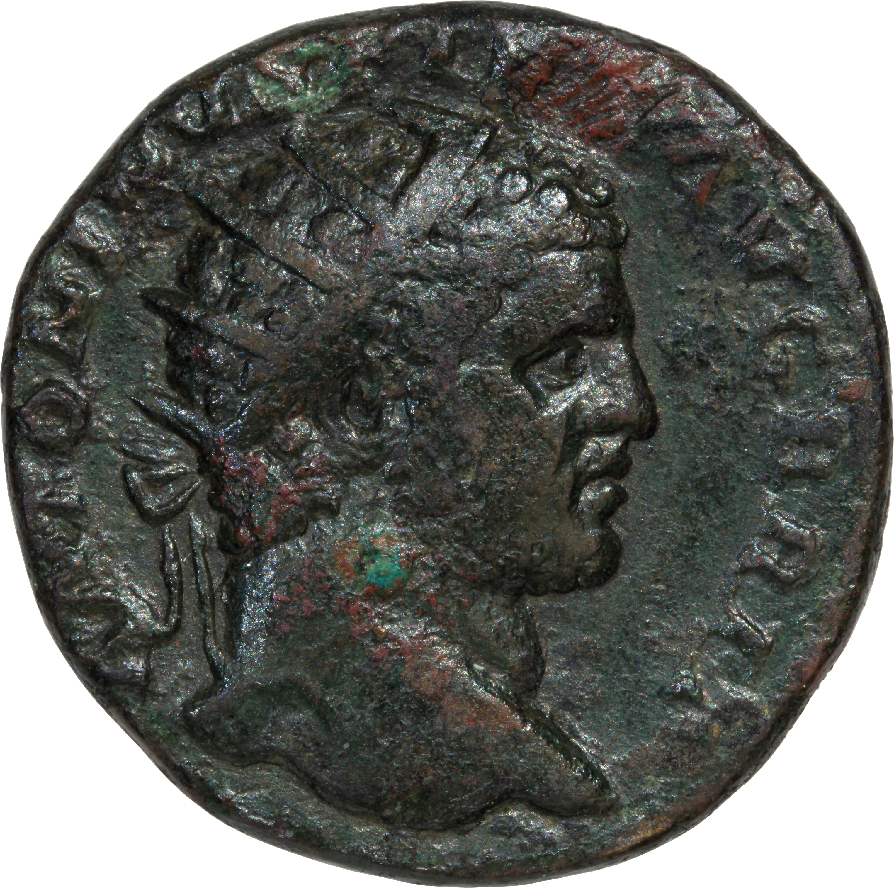 RIC IV Caracalla 501 Caracalla obverse, Head of Caracalla, radiate, right