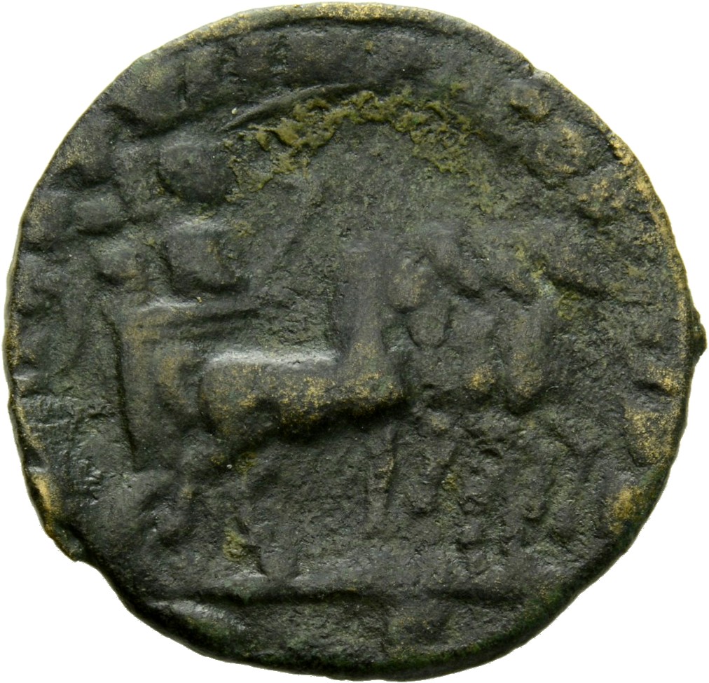 RIC IV Caracalla 506 Caracalla reverse, Caracalla, standing right in a quadriga, being crowned by Victory
