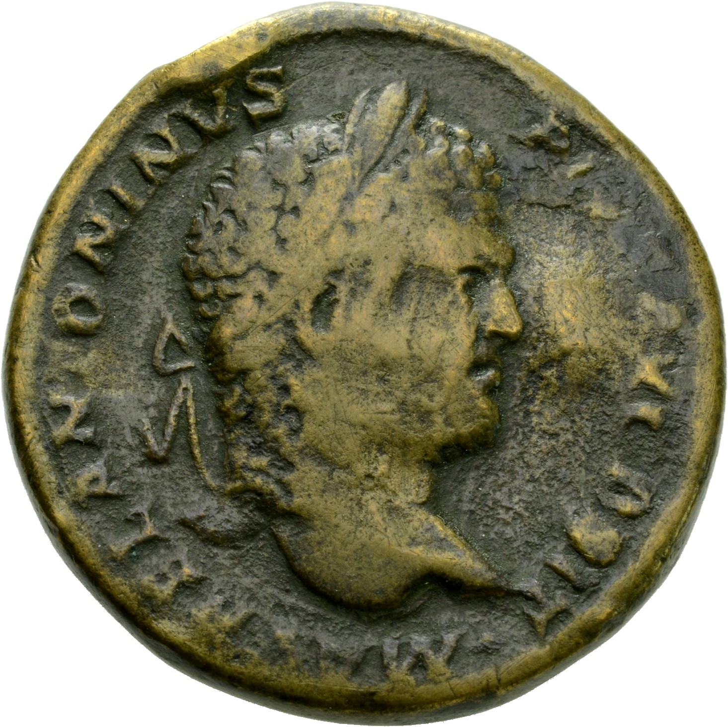 RIC IV Caracalla 511A Caracalla obverse, Head of Caracalla, laureate, right