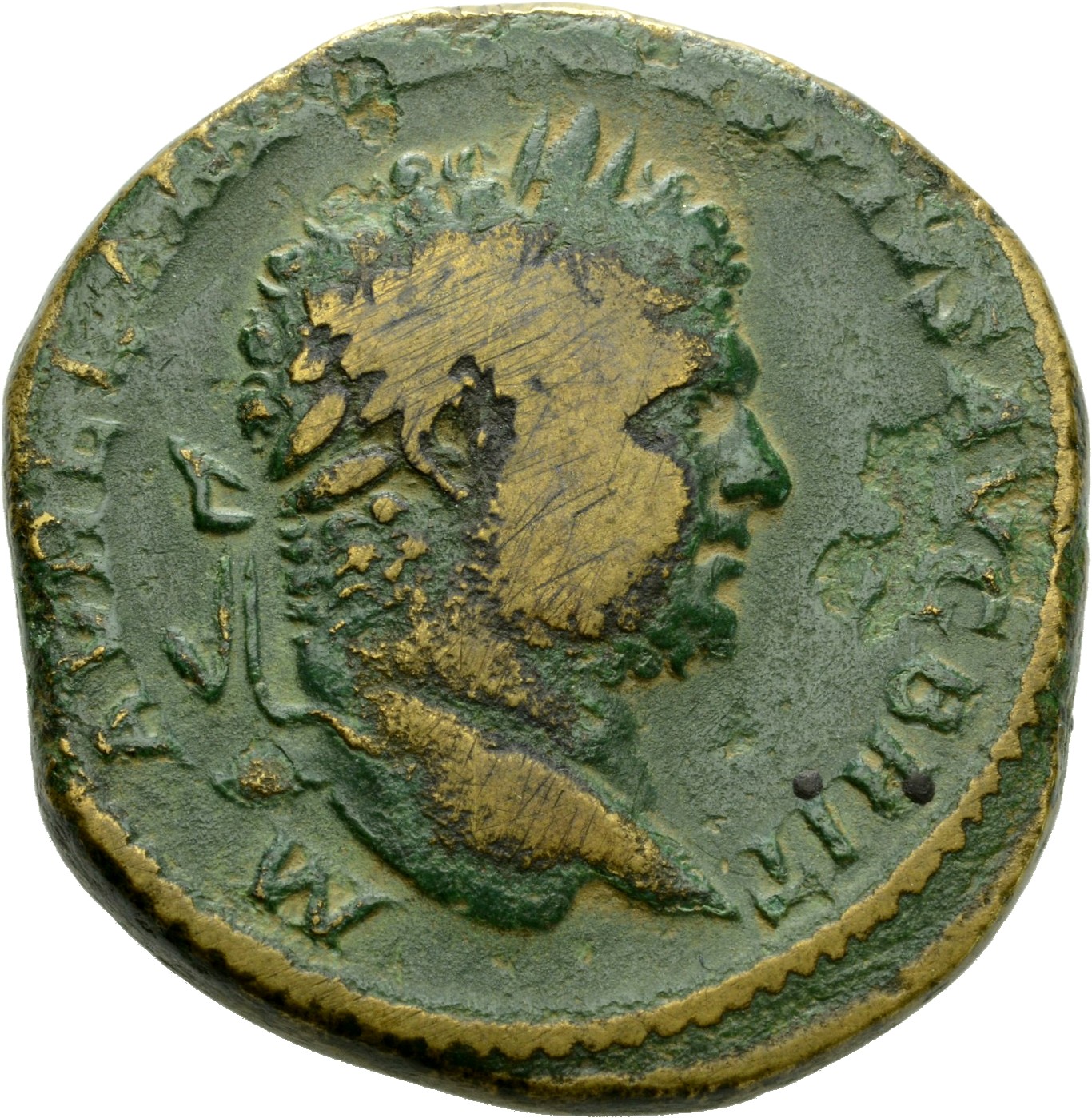 RIC IV Caracalla 512D Caracalla obverse, Head of Caracalla, laureate, right