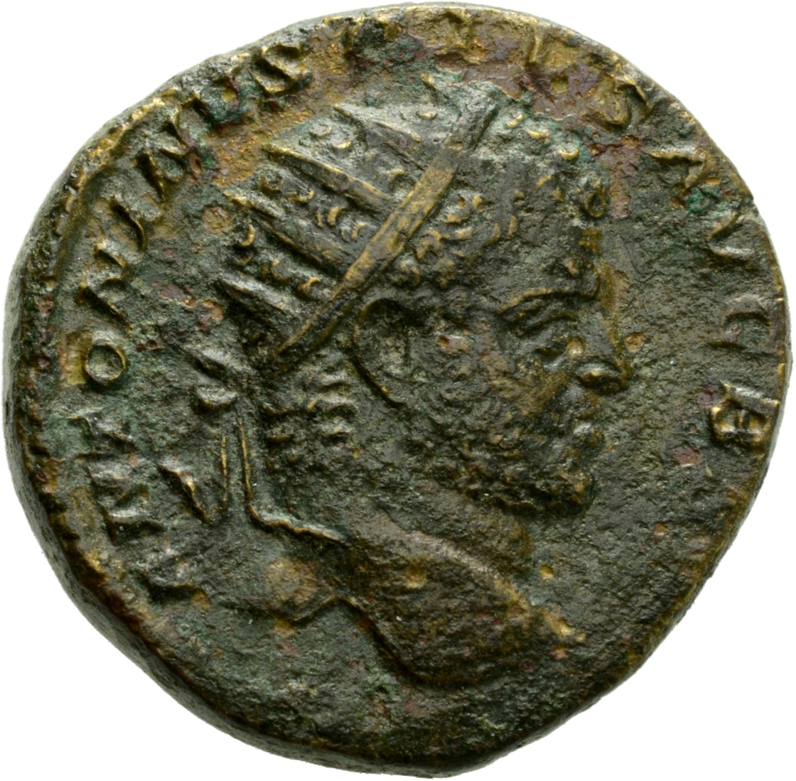 RIC IV Caracalla 514 Caracalla obverse, Head of Caracalla, radiate, right
