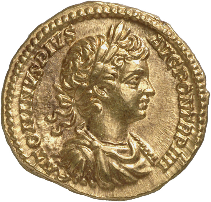 RIC IV Caracalla 52 Caracalla obverse, Bust of Caracalla, laureate, draped, cuirassed, right