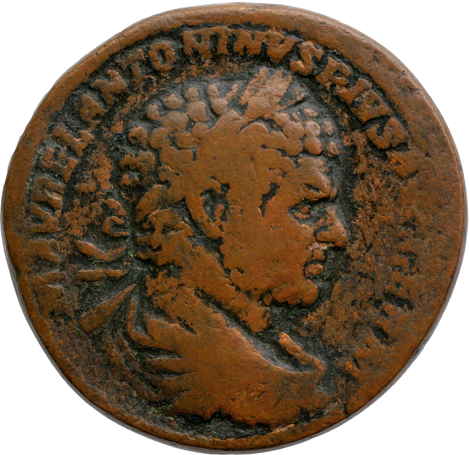 RIC IV Caracalla 527 Caracalla obverse, Bust of Caracalla, laureate, draped, cuirassed, right