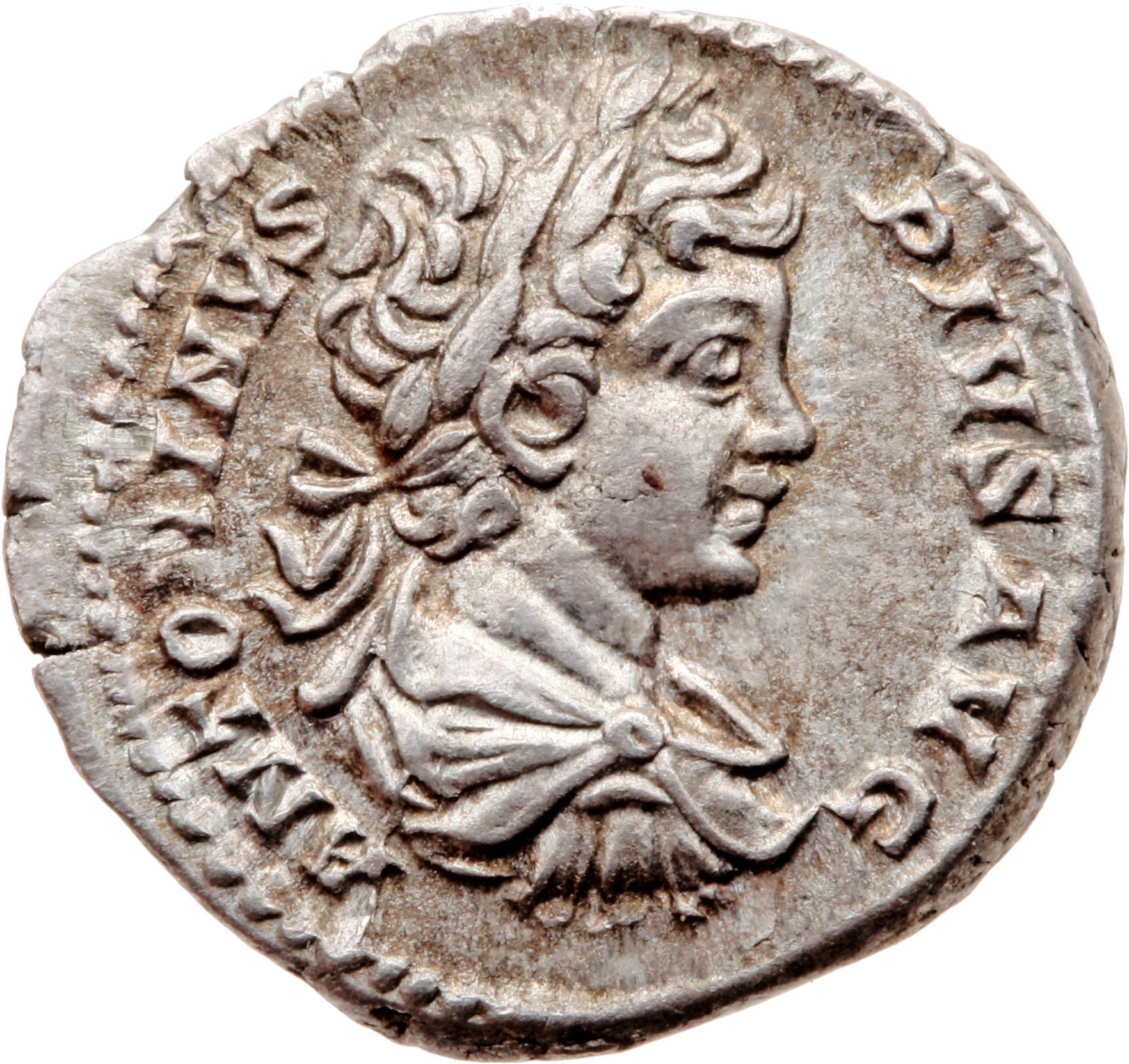 RIC IV Caracalla 54B Caracalla obverse, Bust of Caracalla, laureate, draped, right