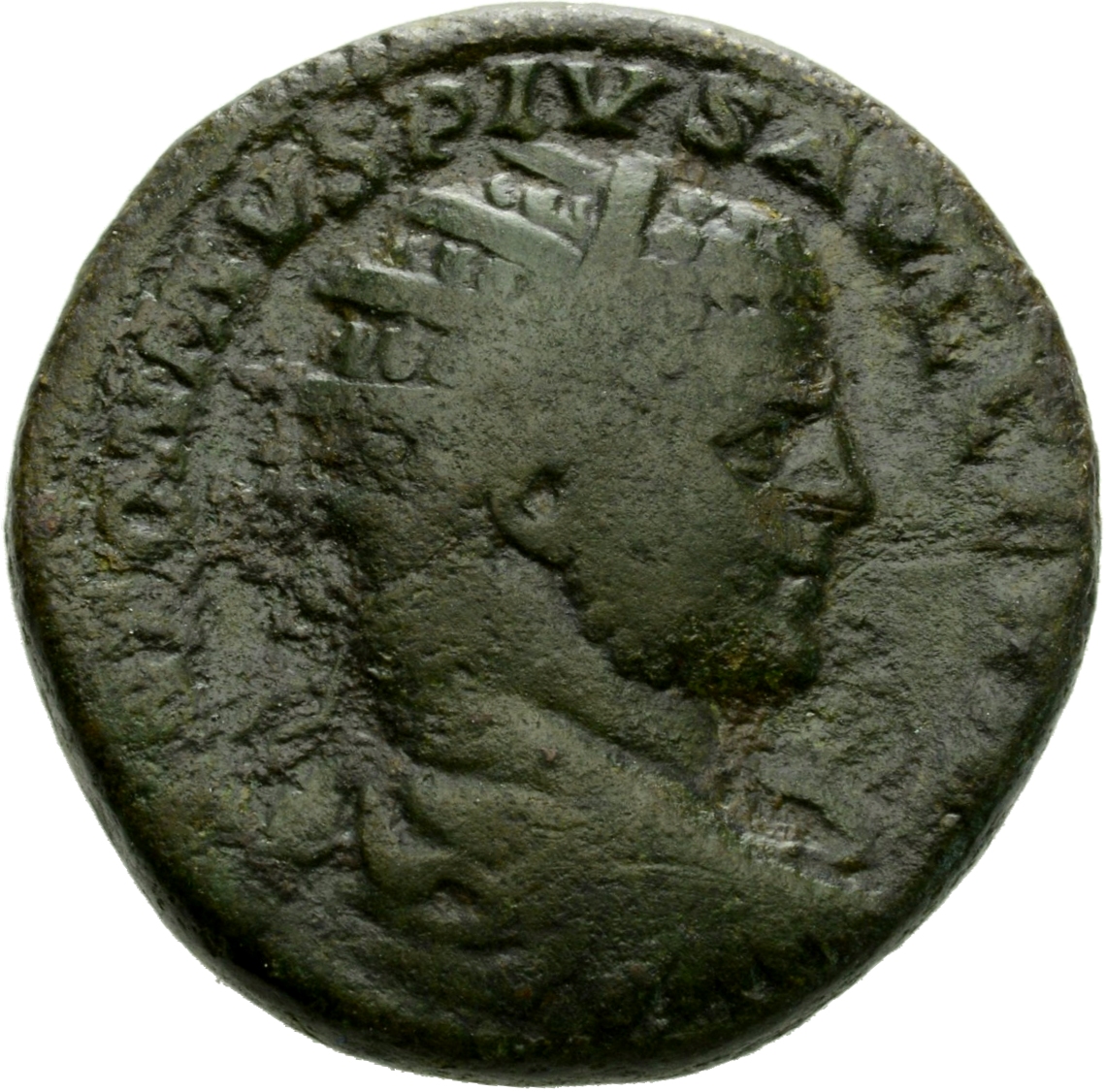 RIC IV Caracalla 550b Caracalla obverse, Bust of Caracalla, radiate, cuirassed, right