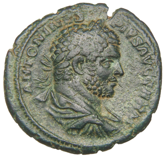 RIC IV Caracalla 553C Caracalla obverse, Bust of Caracalla, laureate, cuirassed, right