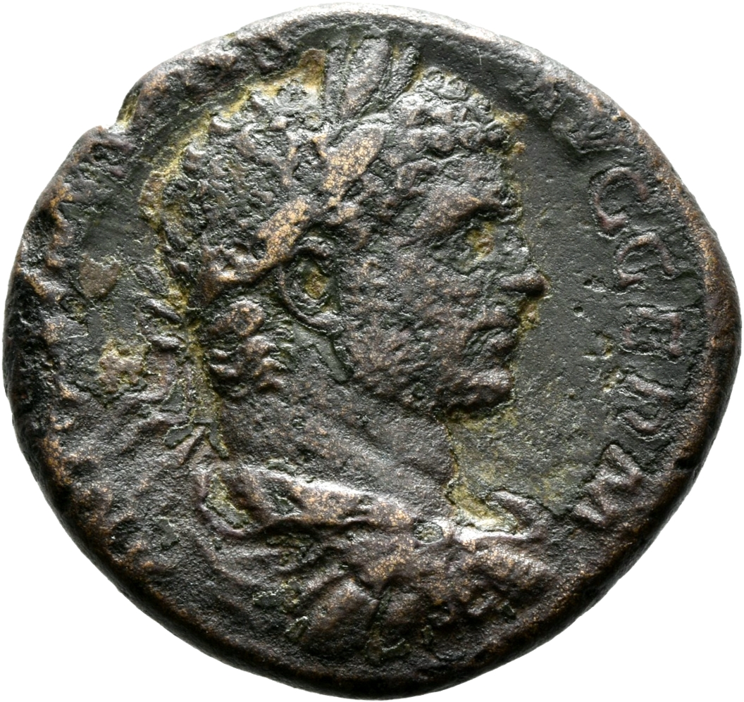 RIC IV Caracalla 554a Caracalla obverse, Head of Caracalla, laureate, right